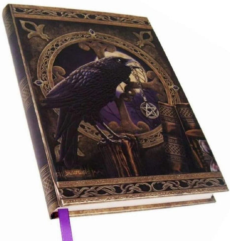 Pacific Trading Black Raven & Pentagram Talisman Embossed Journal by Lisa Parker