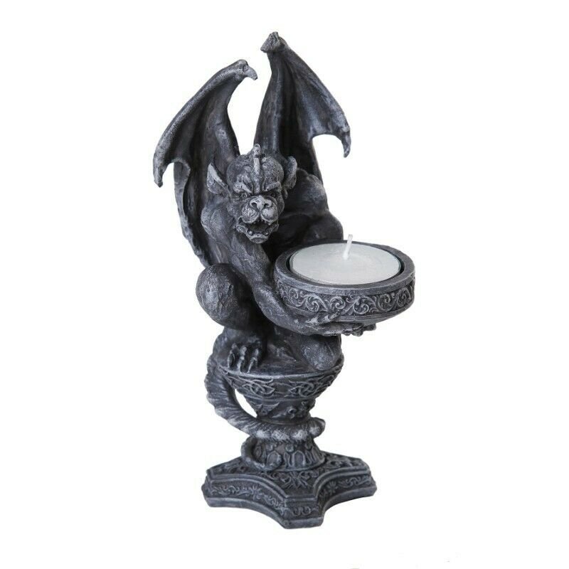 Pacific Giftware Silas The Gargoyle Candle Holder Tabletop Decor Statue 6 Inch