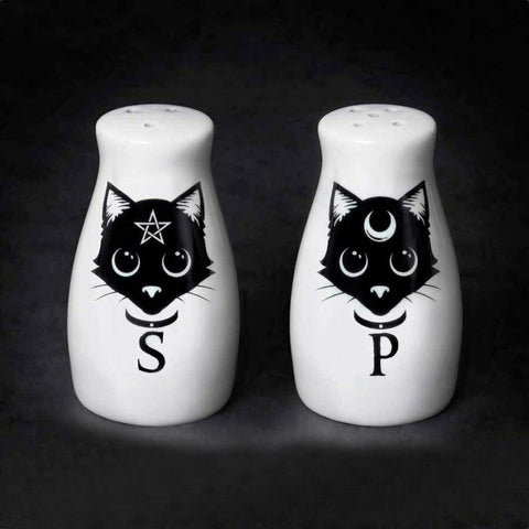 Sacred Cats Salt and Pepper Shakers Set by Alchemy England
